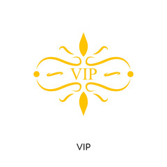 vip logo isolated on white background