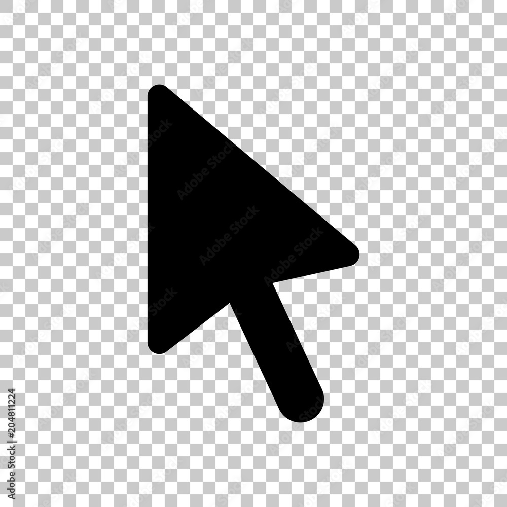 Poster computer mouse arrow icon. on transparent background.