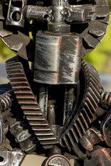 Abstract metal texture. From old metal parts of engines