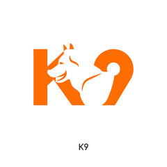 k9 logo isolated on white background