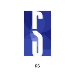 rs logo isolated on white background