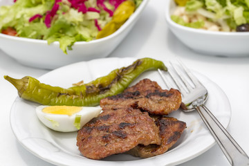Turkish foods; meatball grilled