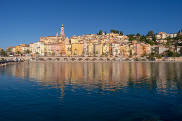 View on Menton on the French Riviera