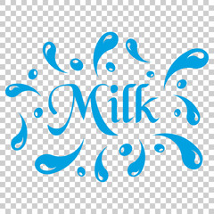 Milk splash spray vector icon in flat style. Milk drink illustration on isolated transparent background. Milky wave concept.