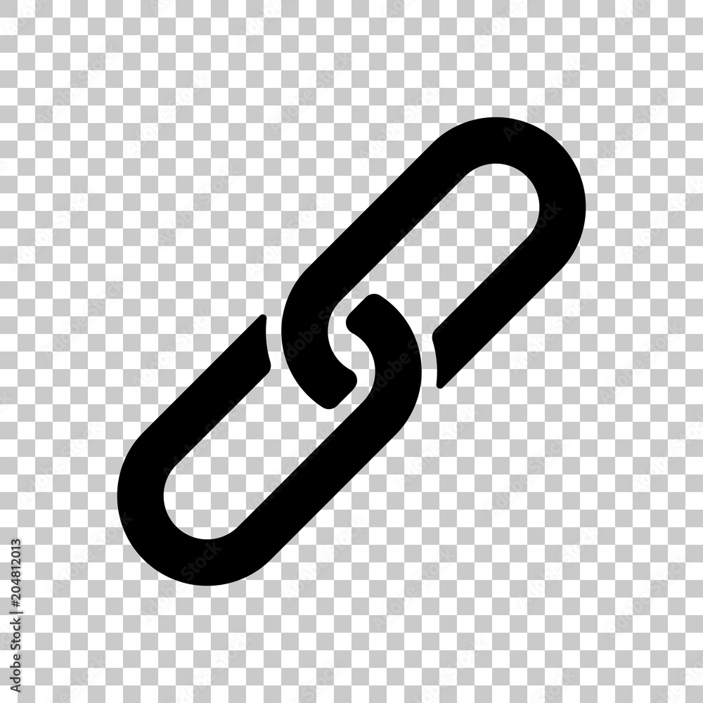 Poster link icon. hyperlink chain symbol. simple icon. on transparent background.