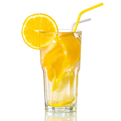 Glass lemonade lemon orange