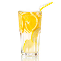 Glass lemonade lemon orange