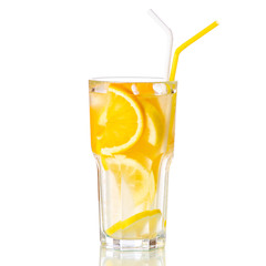 Glass lemonade lemon orange