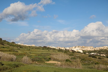 Fototapeta na wymiar Holidays in Mġarr at Island of Gozo Malta, Mediterranean Sea 