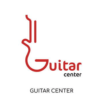 Guitar Center Logo Isolated On White Background