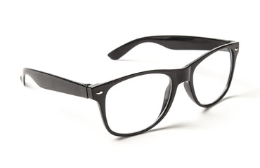 Black plastic glasses