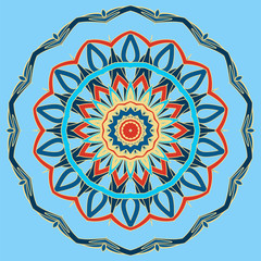 Arabic Colorful Mandala. Ethnic tribal ornaments