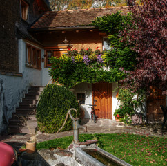 Corner of a village eternally Swiss, Walenstadt