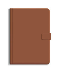 Diary or notebook in hard leather cover