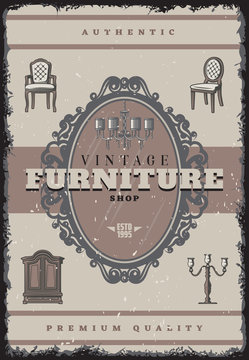 Vintage Furniture Shop Poster
