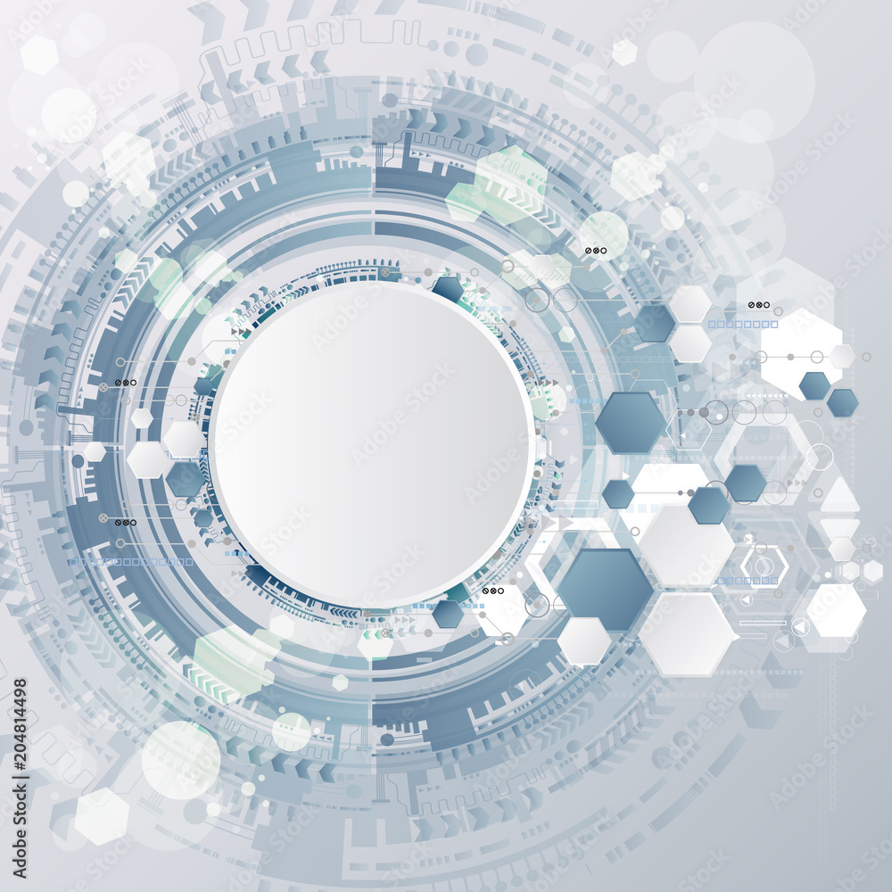 Poster technology background and abstract digital tech circle. vector illustration. eps 10.