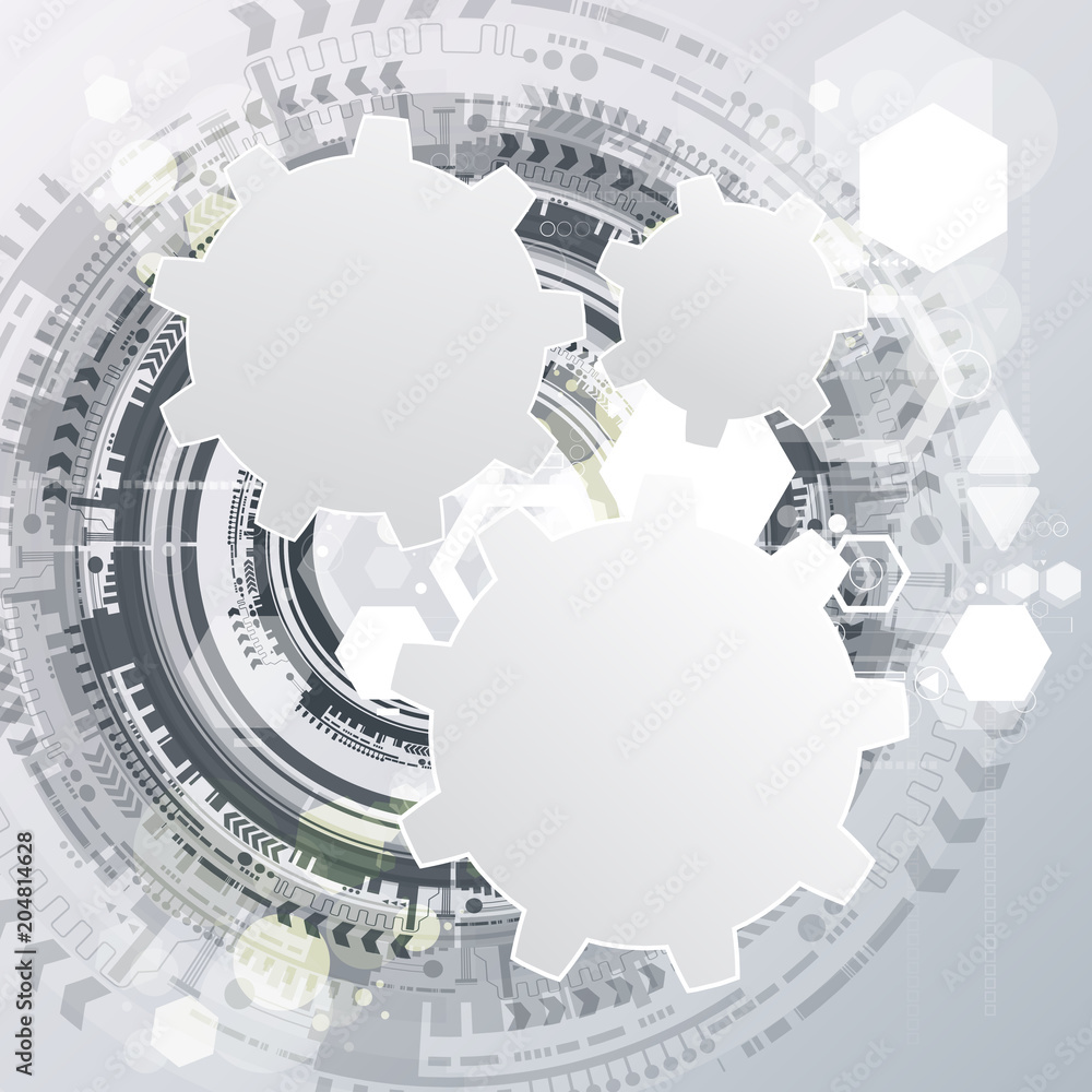 Poster technology background and abstract digital tech circle. vector illustration. eps 10.