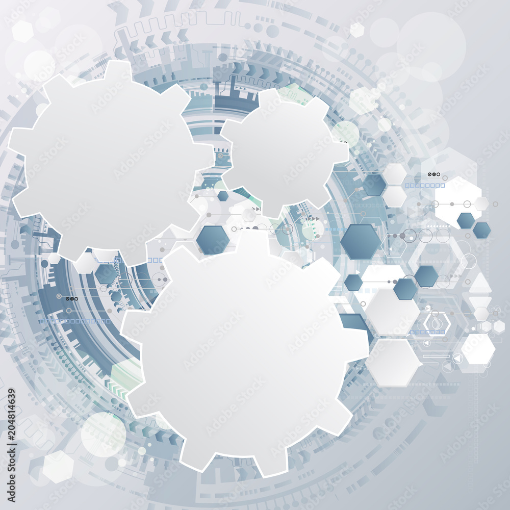 Poster technology background and abstract digital tech circle. vector illustration. eps 10.