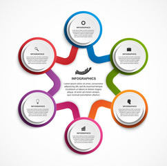 Abstract options infographics template. Infographics for business presentations or information banner. 