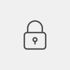 Padlock flat vector icon
