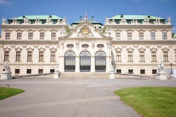 Fototapeta na wymiar Detail of the Belvedere Palace in Vienna, Austria