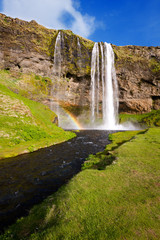 Obraz premium Beautiful Waterfall, Iceland