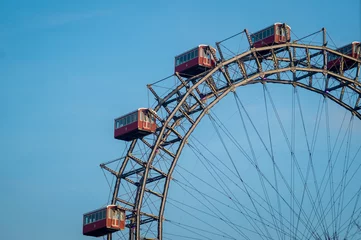 Deurstickers amusement park ferris wheel © thirdkey