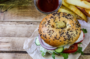 Homemade chicken burger