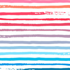 Striped background. Color strips painted with a brush on a white background
