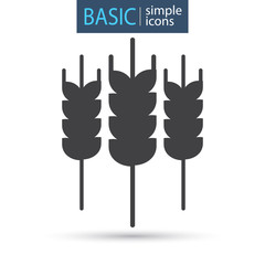Wheat basic simple icon