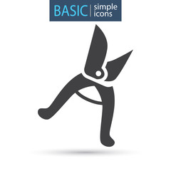 Garden pruner basic simple icon