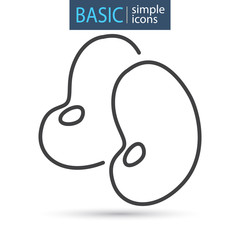 Beans basic line icon