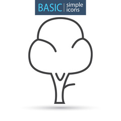 Garden tree basic line icon