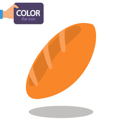 A loaf of bread color flat icon