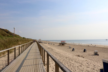 Walkway along the Westerland beach on Sylt