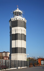 Lighthouse at embankment of Anapa. Krasnodar Krai. Russia