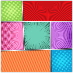 Comic book backgrounds composition