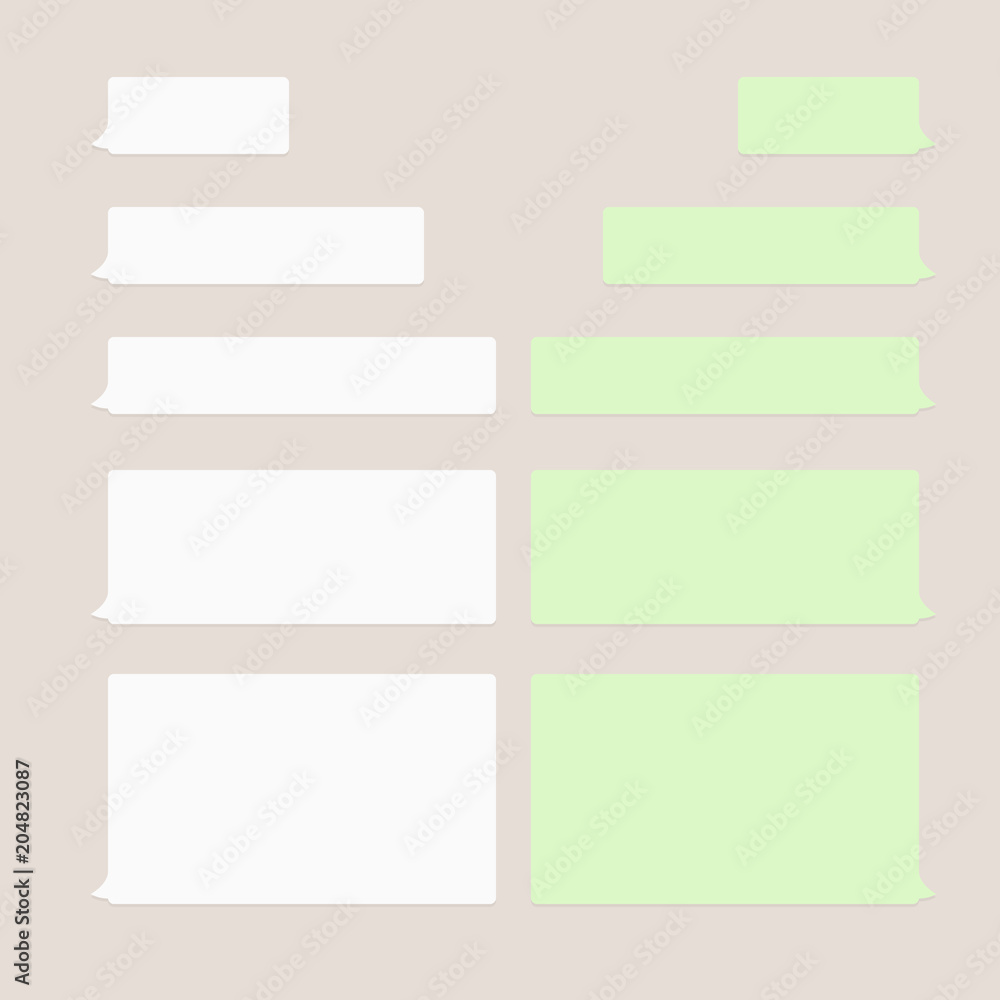 Poster message bubbles chat vector. vector template of message bubbles chat boxes icons.