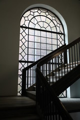Antique staircase with window