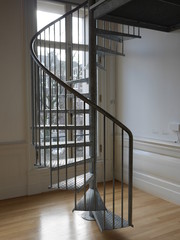 spiral staircase in room