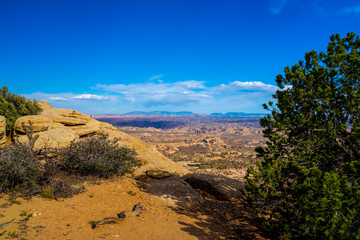 This image was captured in the Flint Trail- Golden Stairs area of the Canyonlands National Park in Utah,