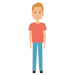young man avatar character vector illustration design