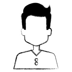 young man avatar character vector illustration design