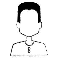 young man avatar character vector illustration design