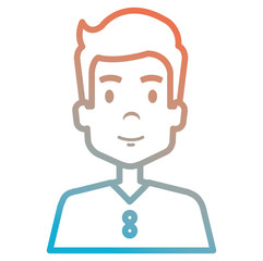 young man avatar character vector illustration design
