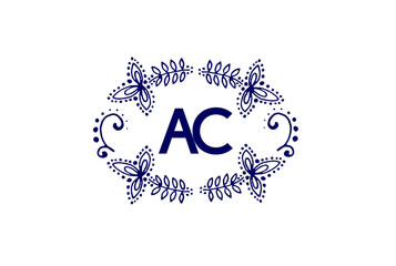 Luxury Letter AC  Logo Design. Simple  Elegant Monogram Vector.