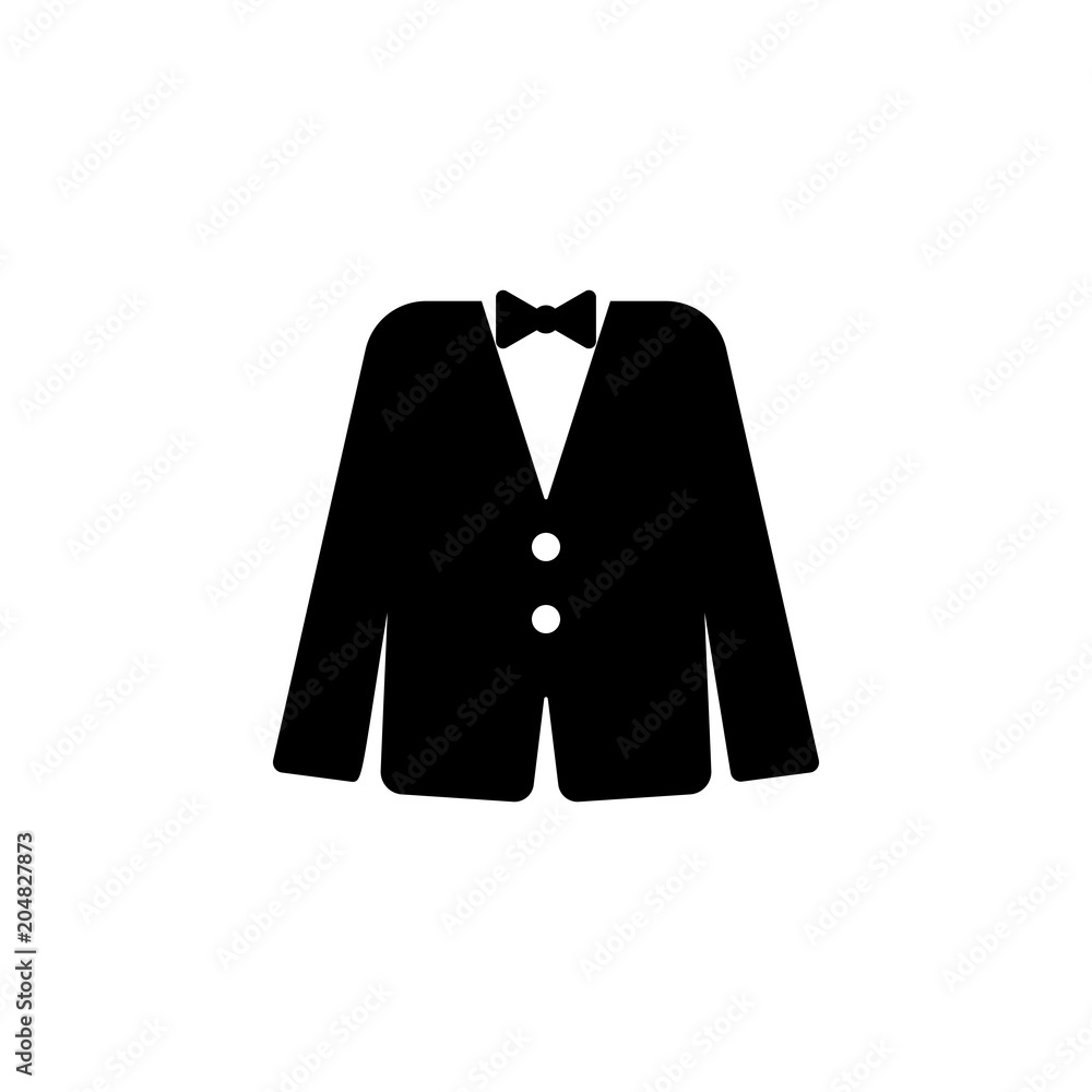 Poster the tuxedo icon. element of theter for mobile concept and web apps. detailed the tuxedo icon can be 