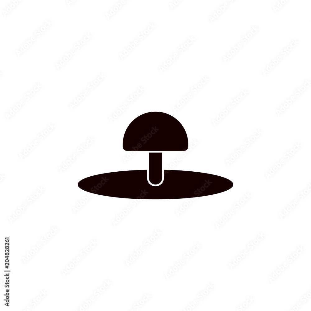 Poster mushroom icon. element of farm for mobile concept and web apps. detailed mushroom icon can be used f