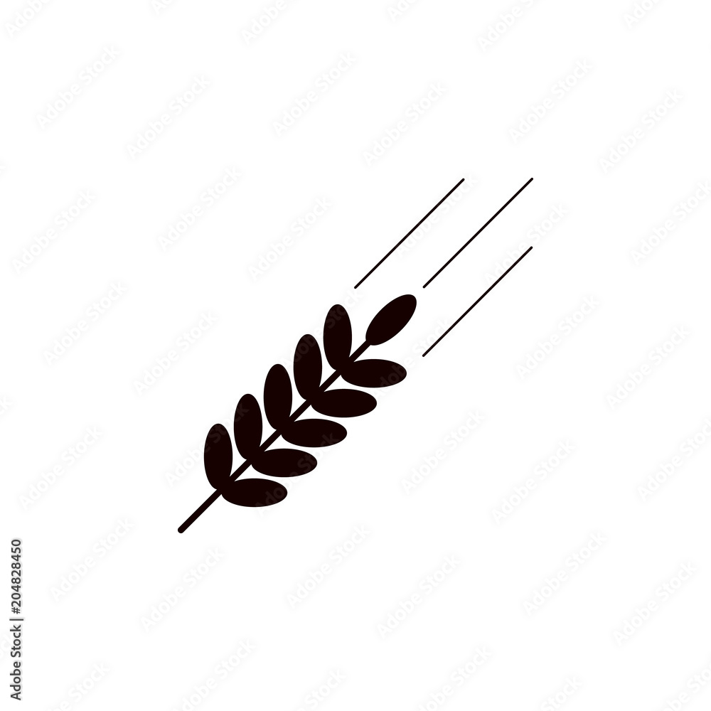 Poster wheat icon. element of farm for mobile concept and web apps. detailed wheat icon can be used for web