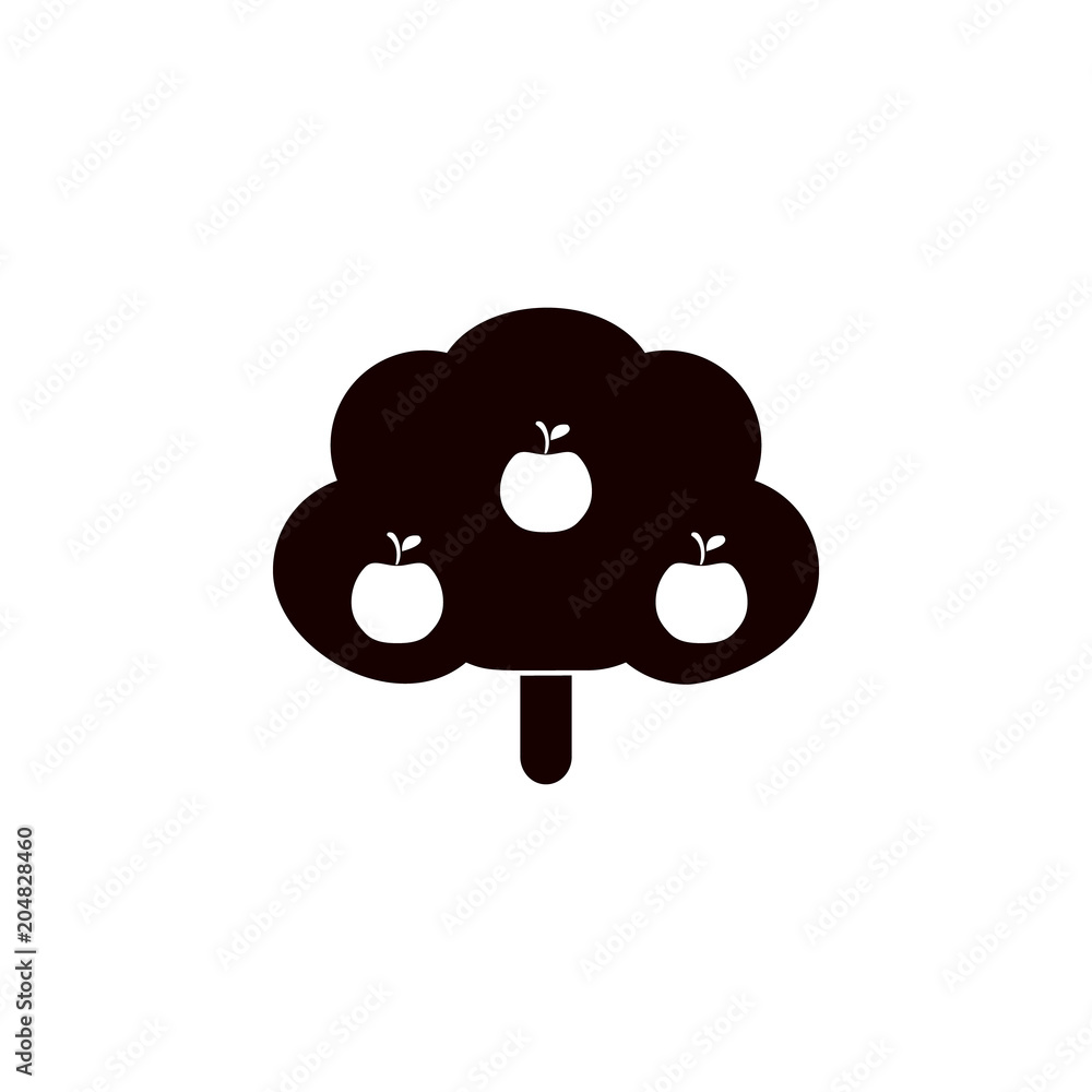 Aufkleber apple tree icon. element of farm for mobile concept and web apps. detailed apple tree icon can be us
